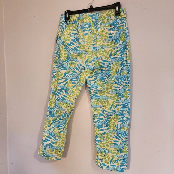Vintage Lilly Pulitzer‎ Mimosa Everglades Alligator Print Capri Pants Size 4 - Picture 4 of 9